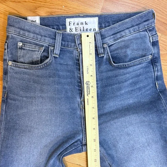 Frank & Eileen Cork The Everyday‎ Jean Straight Leg Crop in Antique Blue Size 26 - Picture 8 of 11